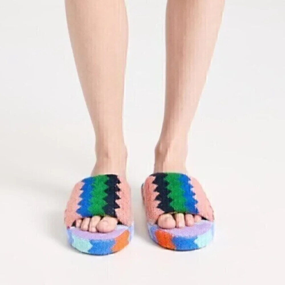 NWT! Missoni Cecil Open Slippers Terry Cloth Size XL - Picture 3 of 14